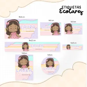 Etiqueta Escolar Menina Negra 9 Etiqueta Escolar Menina Negra