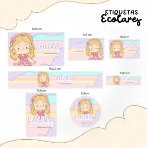 Etiqueta Escolar Menininha Loira 5 Etiqueta Escolar Menininha Loira