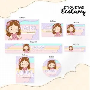 Etiqueta Escolar Menininha Morena 8 Etiqueta Escolar Menininha Morena