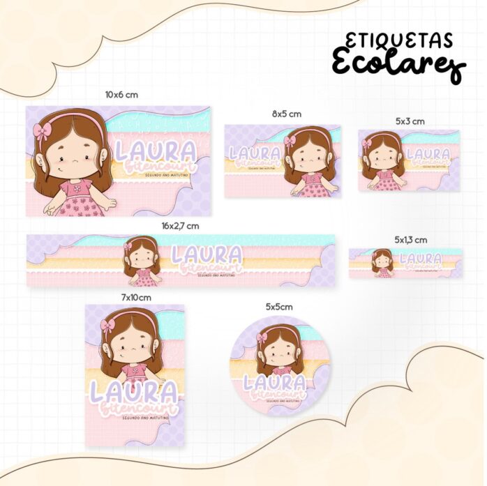 Etiqueta Escolar Menininha Morena
