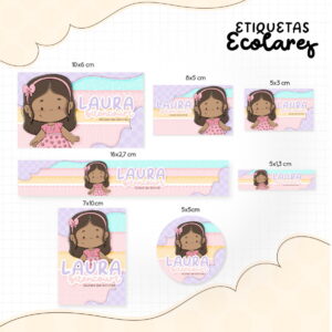etiqueta escolar menininha negra arquivo digital