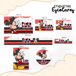 Etiqueta Escolar Mickey 4 Etiqueta Escolar Mickey