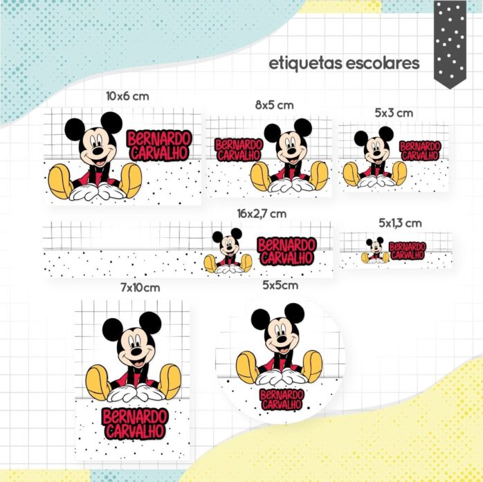 Etiqueta Escolar Mickey
