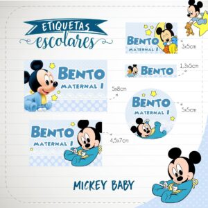 Etiqueta Escolar Mickey Baby