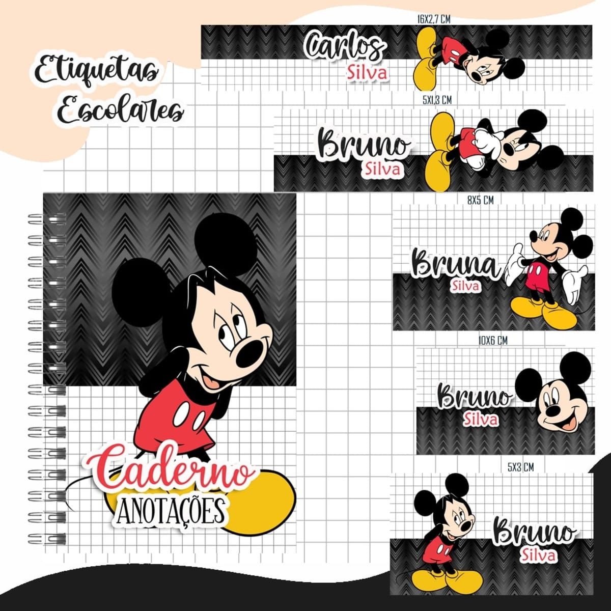 Etiquetas Escolares Mickey Menino Para Personalizar 1 Etiquetas Escolares Mickey Menino Para Personalizar