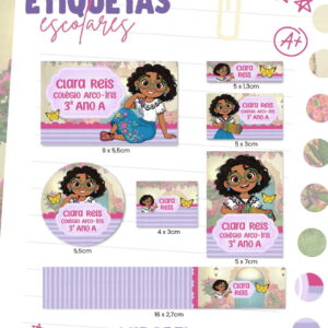 Etiqueta Escolar Mirabel Encanto Arquivo Digital PNG PDF 17 etiqueta escolar mirabel encanto arquivo digital