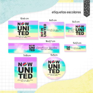 Etiqueta Escolar Now United