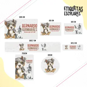 Etiqueta Escolar Pet Boy 2 Etiqueta Escolar Pet Boy