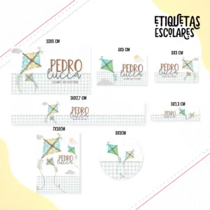 Etiqueta Escolar Pipa 20 Etiqueta Escolar Pipa