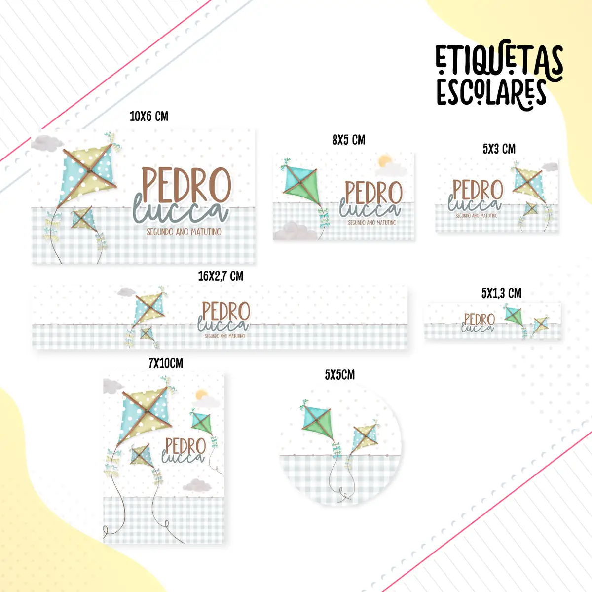 Etiqueta Escolar Pipa 1 Etiqueta Escolar Pipa