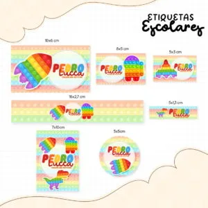 Etiqueta Escolar Pop It Menino 2 Etiqueta Escolar Pop It Menino