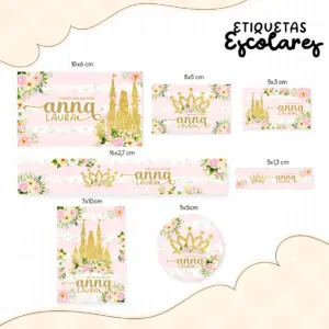 Etiqueta Escolar Princesa 5 Etiqueta Escolar Princesa