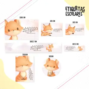 Etiqueta Escolar Raposa