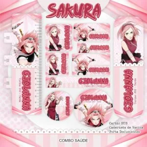 Etiqueta Escolar Sakura