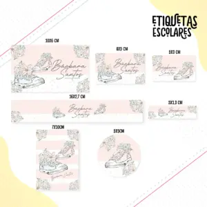 Etiqueta Escolar Sneaker Girl 8 Etiqueta Escolar Sneaker Girl