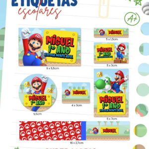 Etiquetas Super Mario Arquivo Digital para Imprimir 14 etiqueta escolar super mario arquivo digital