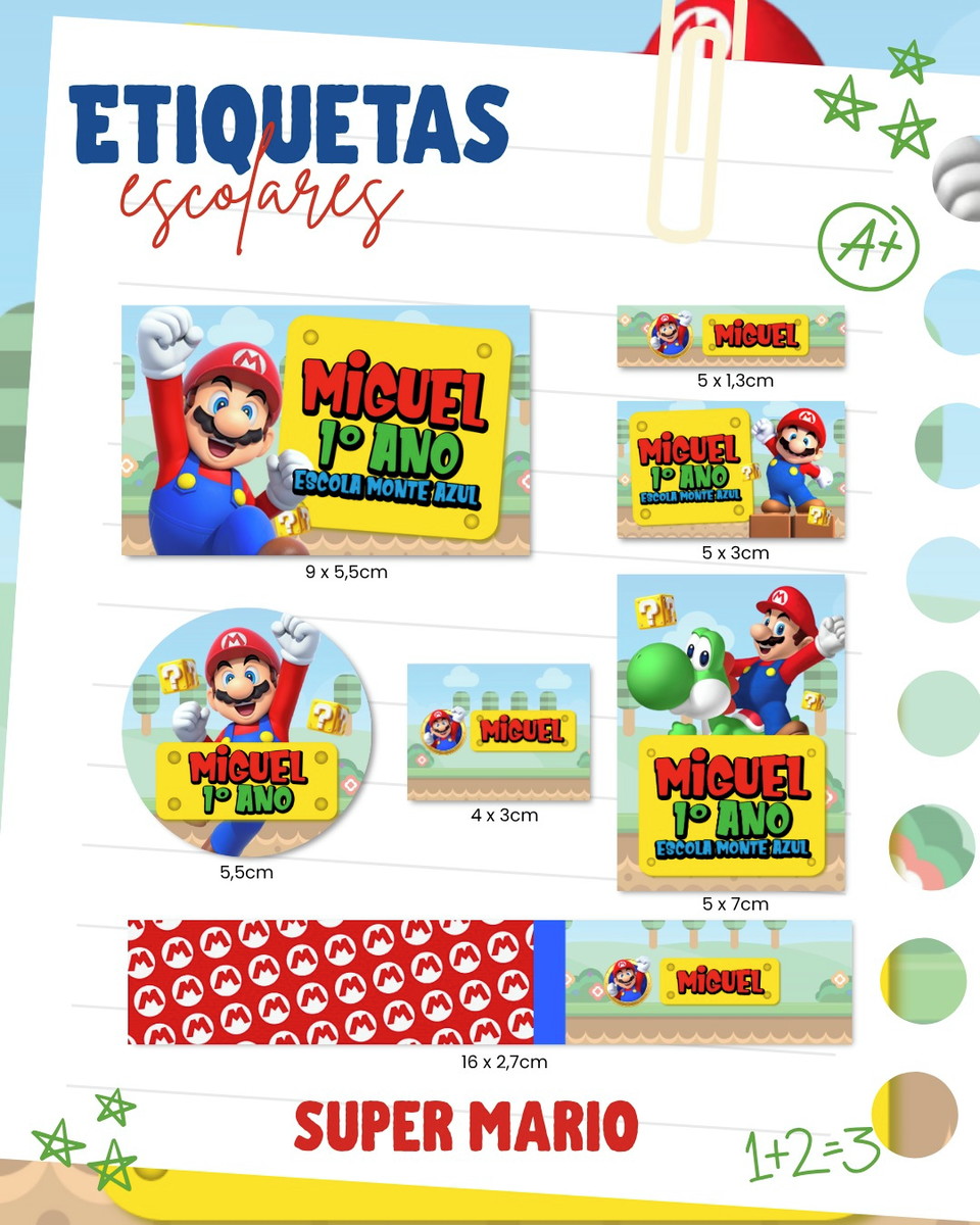 Etiquetas Super Mario Arquivo Digital para Imprimir 1 Etiquetas Super Mario Arquivo Digital para Imprimir