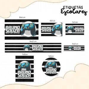 Etiqueta Escolar Video Game