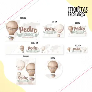 Etiqueta Escolar Volta ao Mundo Menino 12 Etiqueta Escolar Volta ao Mundo Menino