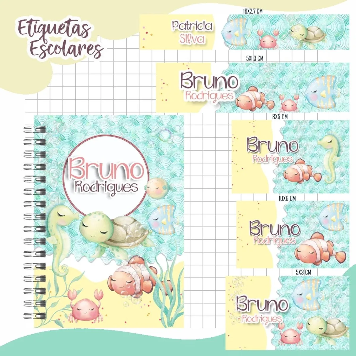 Etiqueta Fundo do Mar Menino