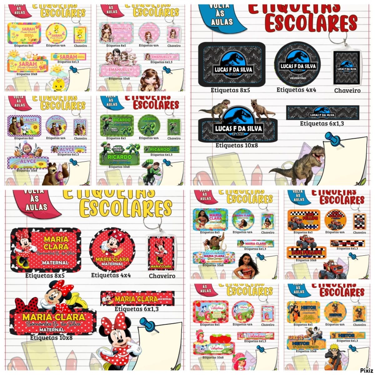 Etiquetas Escolares Personalizadas para Meninos e Meninas 1 Etiquetas Escolares Personalizadas para Meninos e Meninas