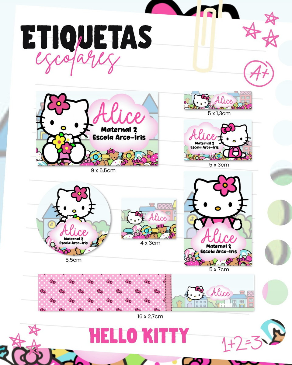 Etiquetas Escolares Personalizáveis para Imprimir e Cortar 4 Etiquetas Escolares Personalizáveis para Imprimir e Cortar - Imagem 4