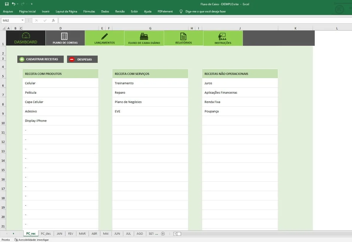 Excel Planilha Fluxo Caixa Dashboard Dre Metas Relatórios 2 Excel Planilha Fluxo Caixa Dashboard Dre Metas Relatórios