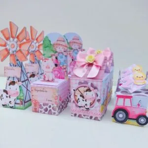 Festa Fazendinha Aquarelada Rosa