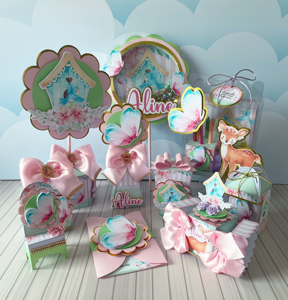 Kit Festa Jardim Encantado Luxo para Imprimir 1 Kit Festa Jardim Encantado Luxo para Imprimir