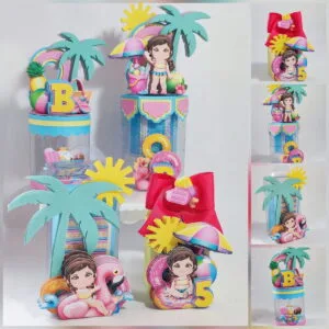 Festa Pool Party Menina - Studio e pdf 9 Festa Pool Party Menina - Studio e pdf