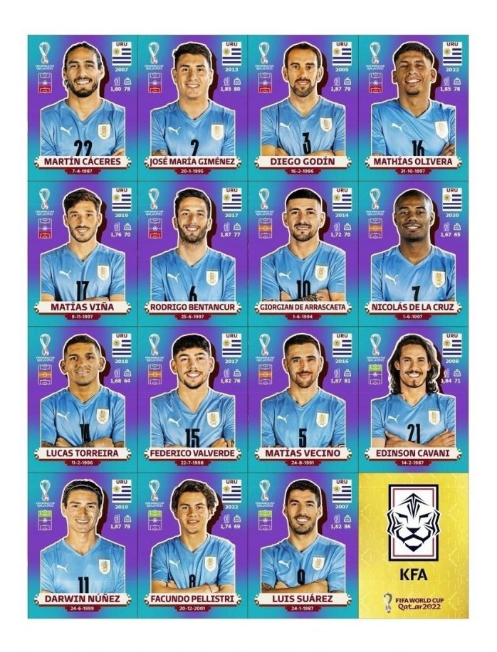 Figurinhas Da Copa Do Mundo 2022 Azul Arquivo Digital Em Pdf