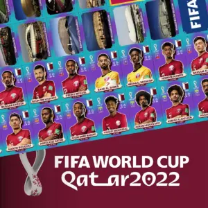 Figurinhas Da Copa Do Mundo 2022 Azul Arquivo Digital Em Pdf