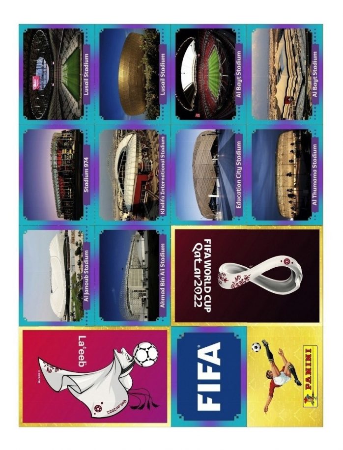 Figurinhas Da Copa Do Mundo 2022 Azul Arquivo Digital Em Pdf