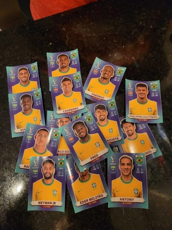Figurinhas Da Copa Do Mundo 2022 Azul Arquivo Digital Em Pdf