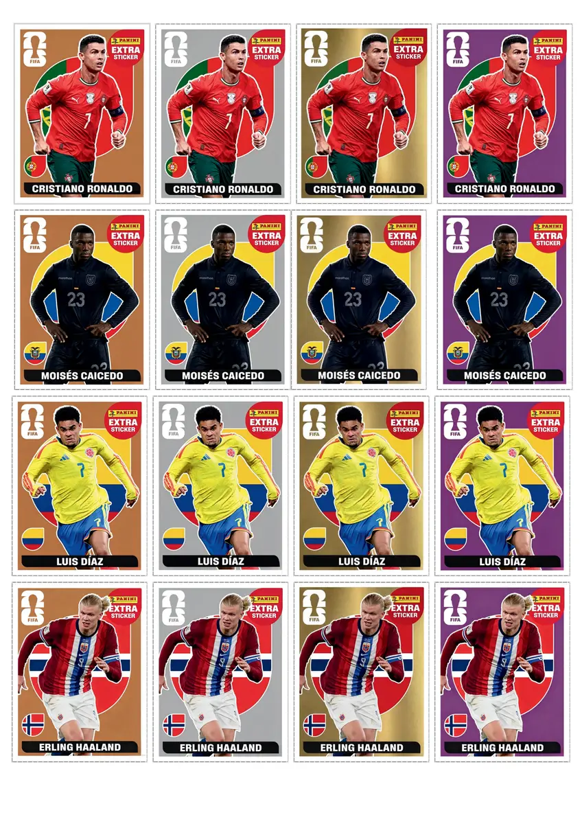 Figurinhas Extra Stickers Ouro e Prata Copa 2026 PDF Raras 2 Figurinhas Extra Stickers Ouro e Prata Copa 2026 PDF Raras