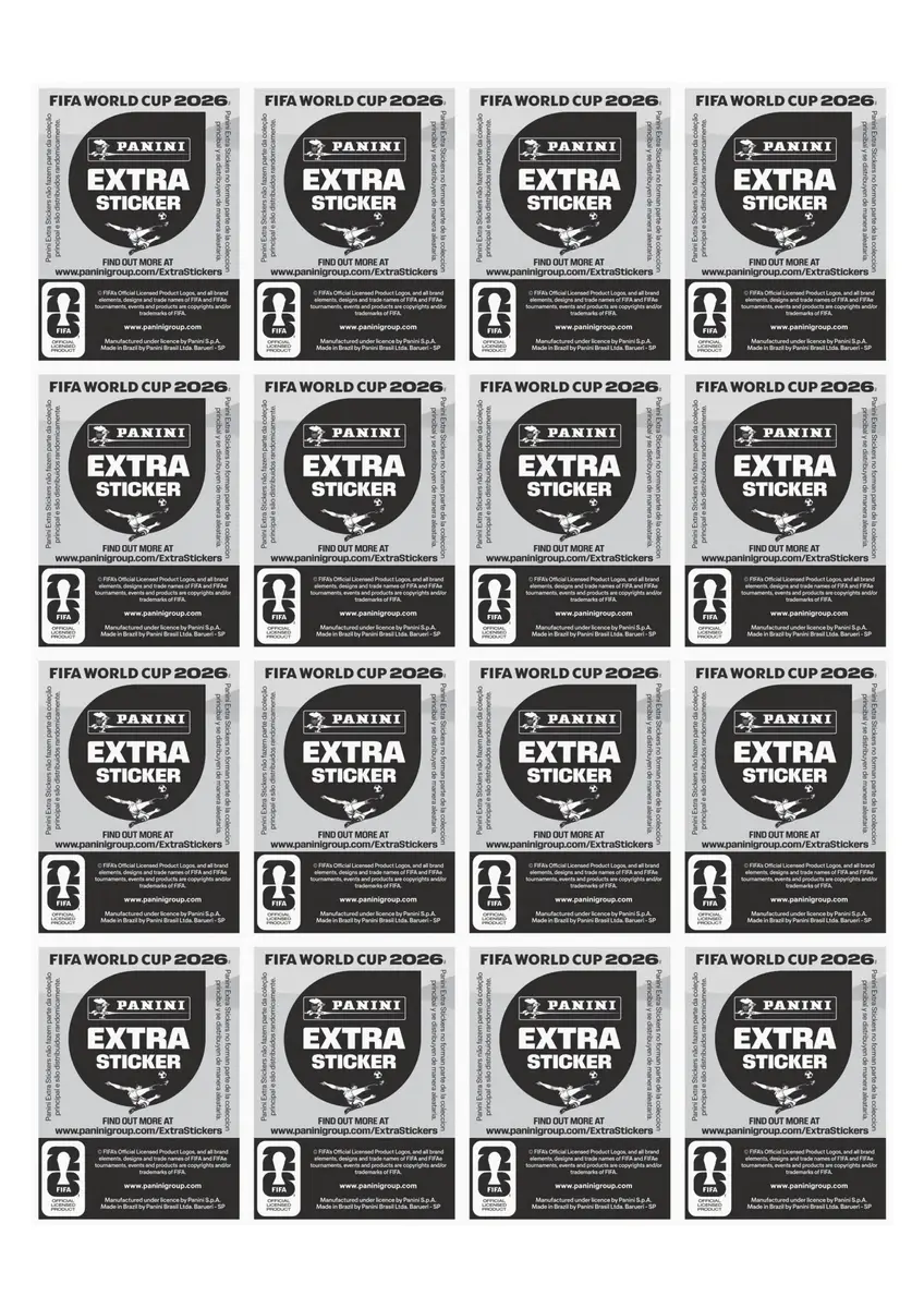Figurinhas Extra Stickers Ouro e Prata Copa 2026 PDF Raras 6 Figurinhas Extra Stickers Ouro e Prata Copa 2026 PDF Raras
