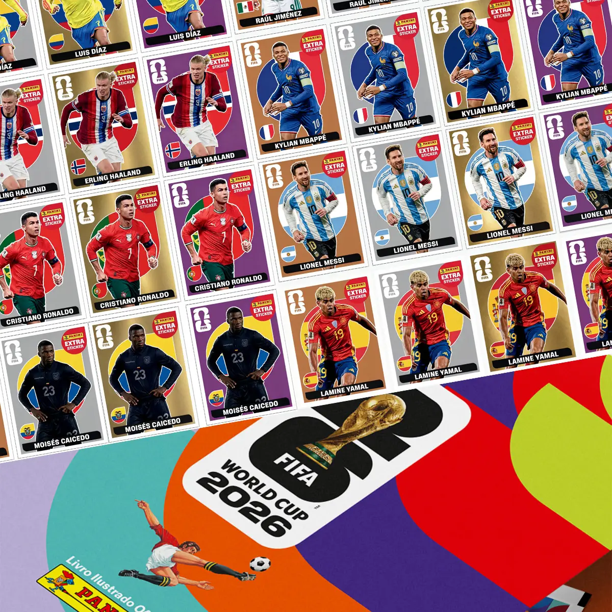 Figurinhas Extra Stickers Ouro e Prata Copa 2026 PDF Raras 1 Figurinhas Extra Stickers Ouro e Prata Copa 2026 PDF Raras