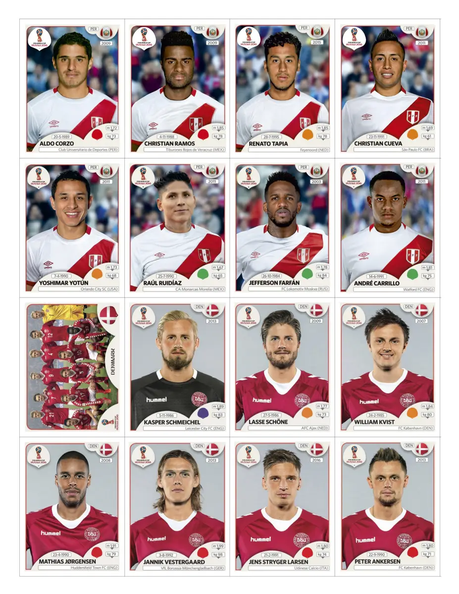 Figurinhas P Imprimir Copa Do Mundo Russia 2018 + Legends 4 Figurinhas P Imprimir Copa Do Mundo Russia 2018 + Legends