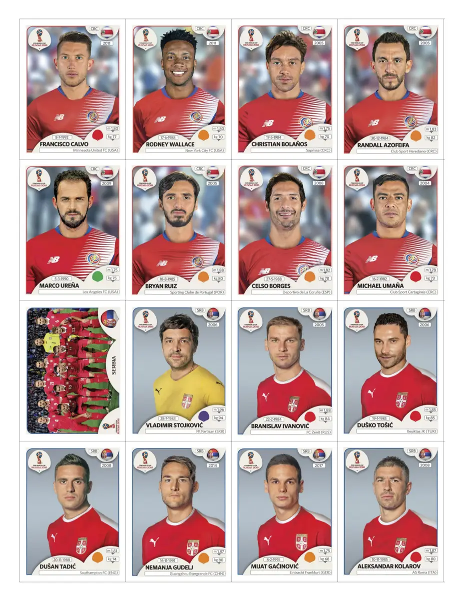 Figurinhas P Imprimir Copa Do Mundo Russia 2018 + Legends 8 Figurinhas P Imprimir Copa Do Mundo Russia 2018 + Legends