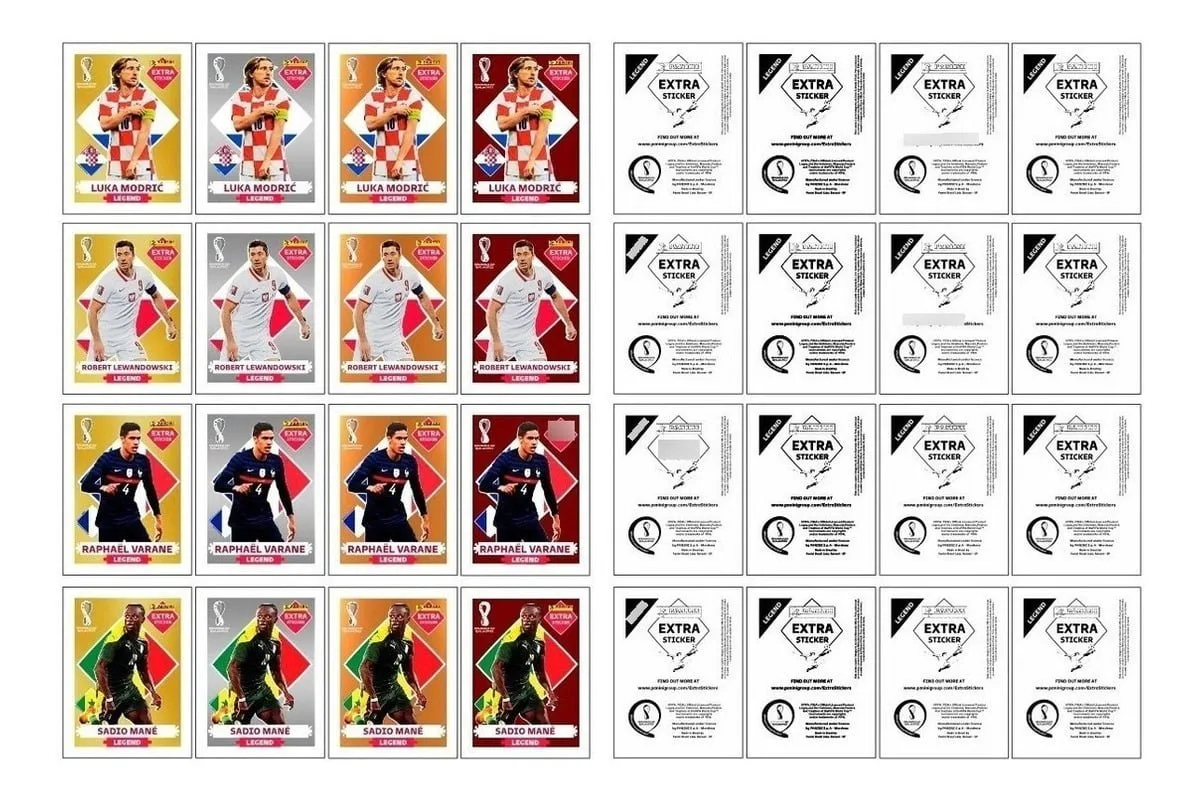 Figurinhas P Imprimir Legends + Rookies + Cocacola Copa 2022