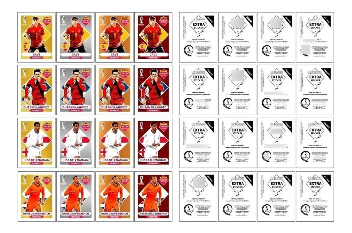Figurinhas P Imprimir Legends + Rookies + Cocacola Copa 2022
