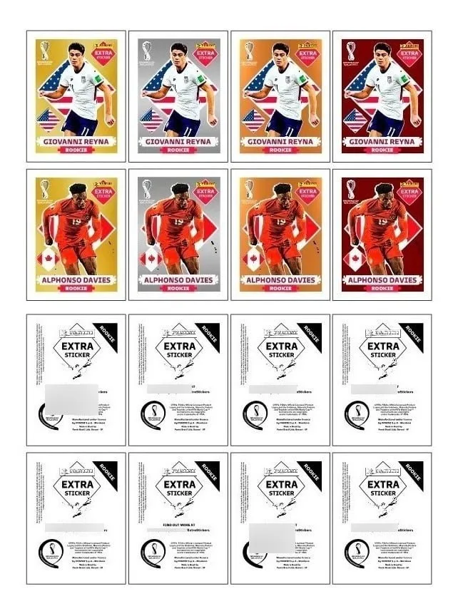 Figurinhas P Imprimir Legends + Rookies + Cocacola Copa 2022