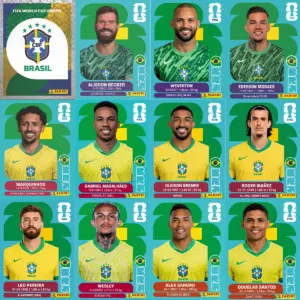 Figurinhas Seleção Brasileira Atualizada Copa do Mundo 2026 16 Figurinhas Seleção Brasileira Atualizada Copa do Mundo 2026