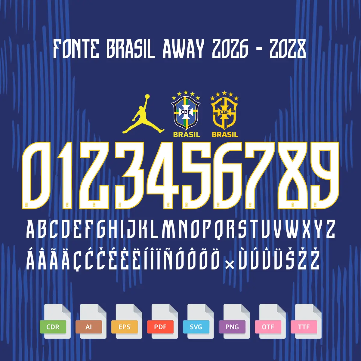 Fonte Camisa Seleção Brasileira 2026-2028 Reserva Vetorizada 1 Fonte Camisa Seleção Brasileira 2026-2028 Reserva Vetorizada