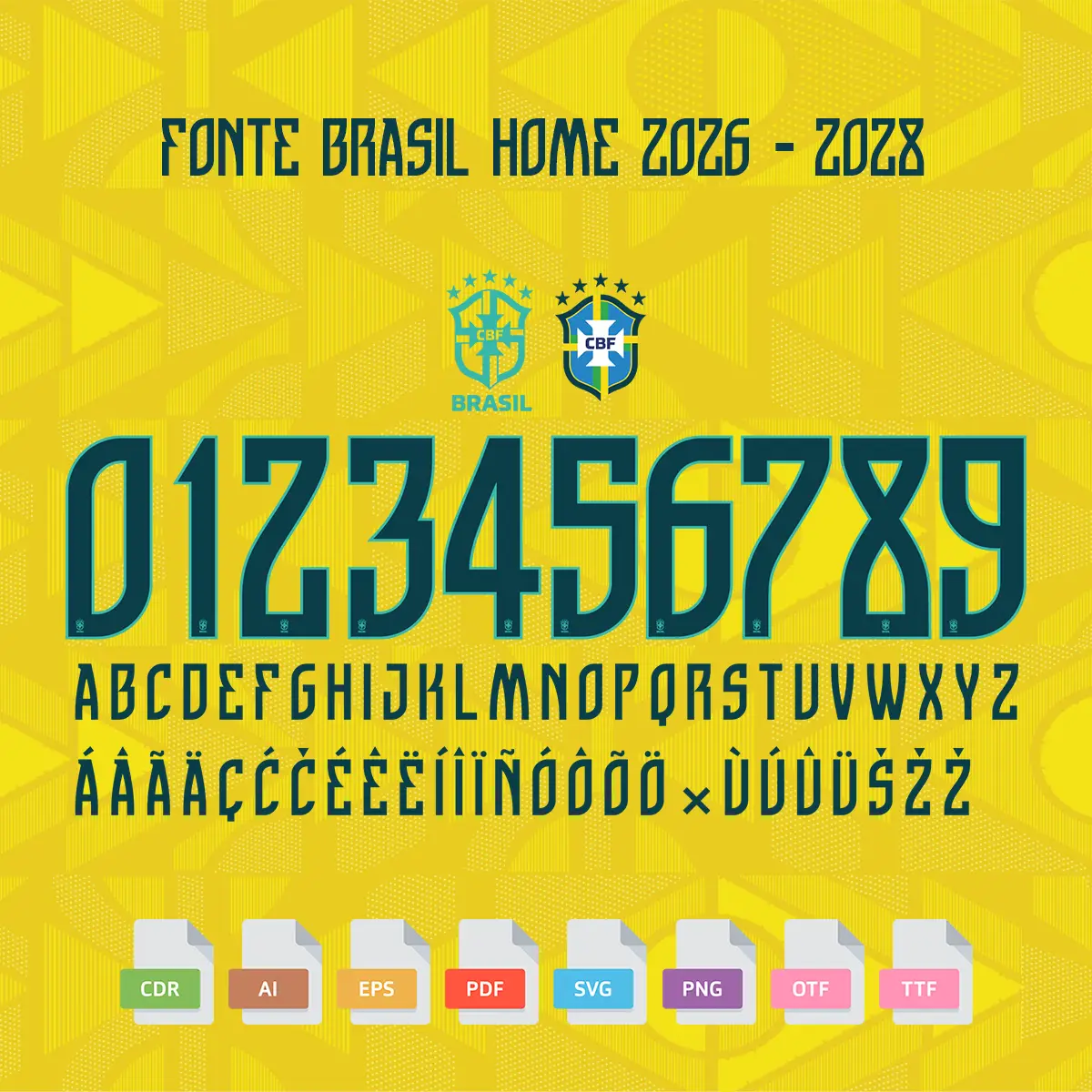 Fonte Camisa Seleção Brasileira 2026-2028 Titular Vetorizada 1 Fonte Camisa Seleção Brasileira 2026-2028 Titular Vetorizada