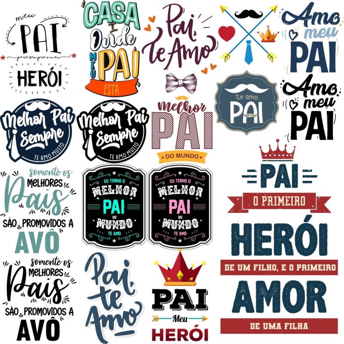 Frases Lettering Dia dos Pais Frases Paizão Super Pai Png