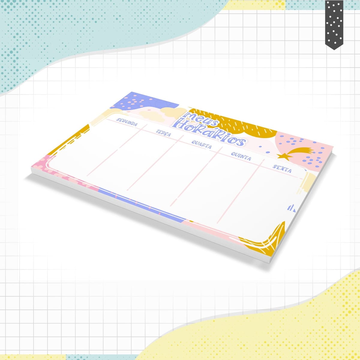 Horário de Aula Menina Digital para Imprimir e Personalizar 1 Horário de Aula Menina Digital para Imprimir e Personalizar