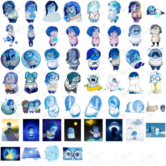 Ilustrações DivertidaMente Tristeza Cliparts Figuras Png P2