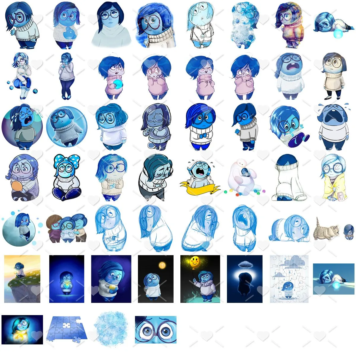 Ilustrações DivertidaMente Tristeza Cliparts Figuras Png P2
