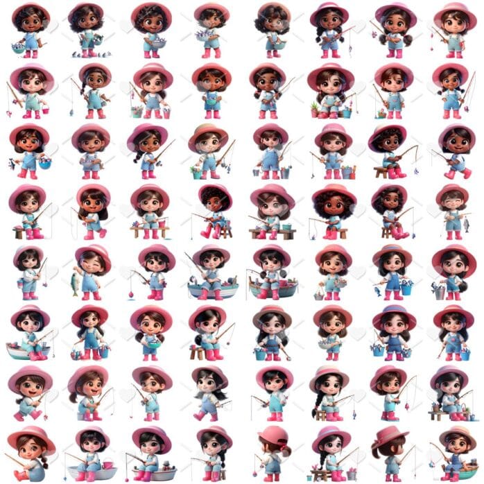 Ilustracoes Eu Amo Pescar Cute 3d Fofo Imagens Png 3